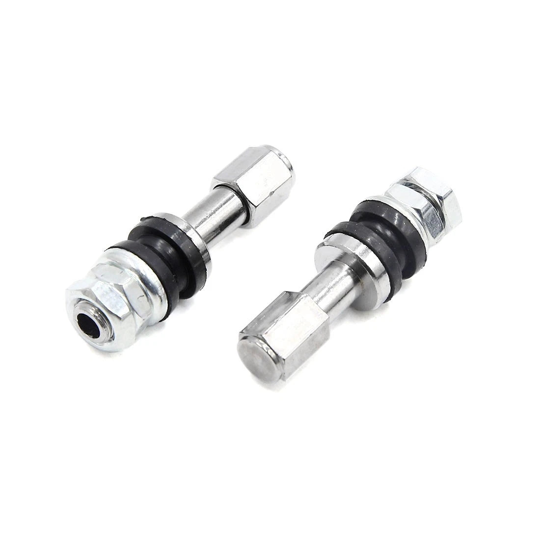 Valve Stems / 4pcs / for Motorcycle Scooter Tubeless Zinc Alloy Silver Tone
