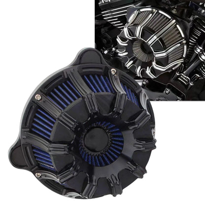 Air Cleaner Intake Filter for Harley Dyna/FXR/Softail (93-17) Black Blue