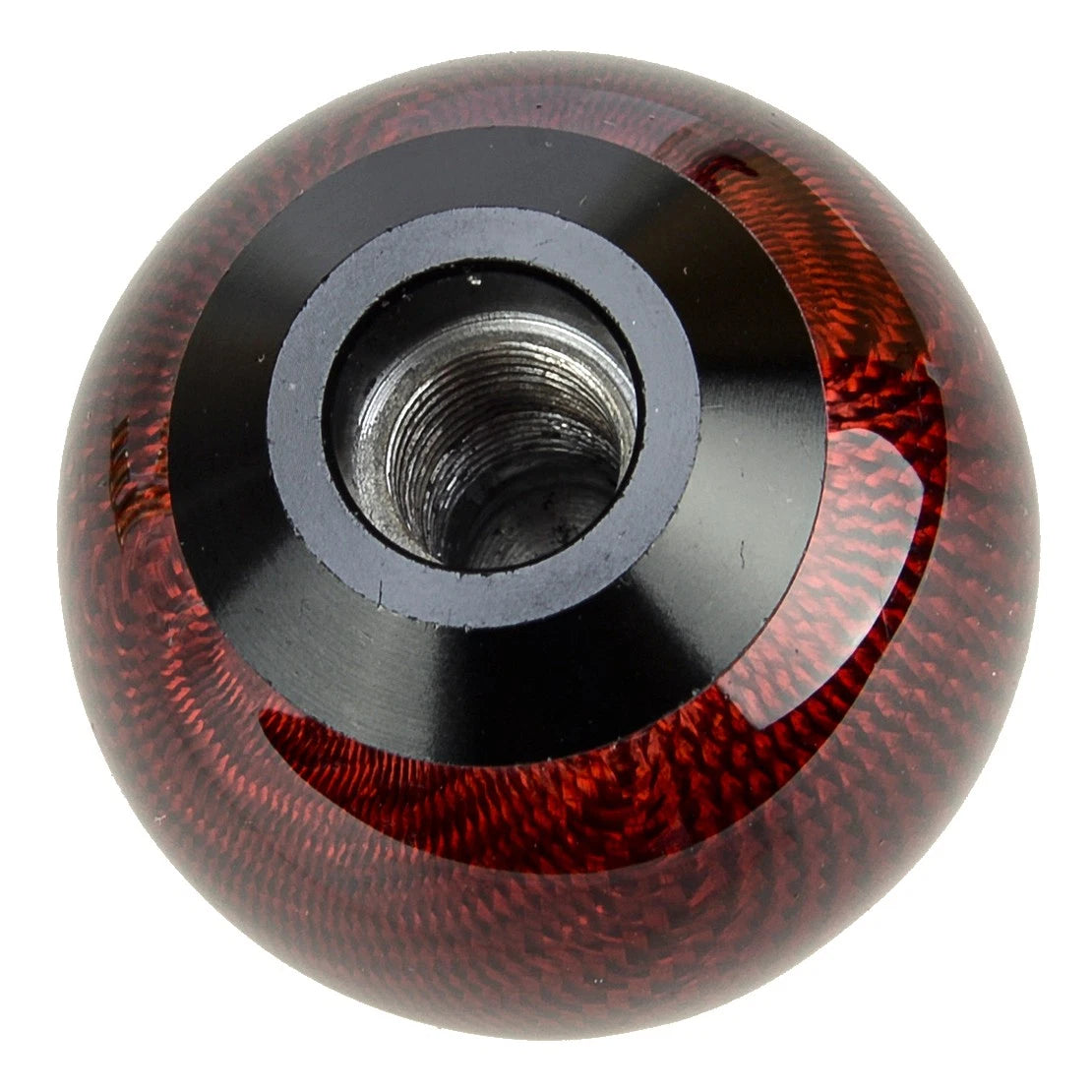 Carbon Fiber Red Ball Manual MT Gear Shift Knob w/ 3 Adapters for Car