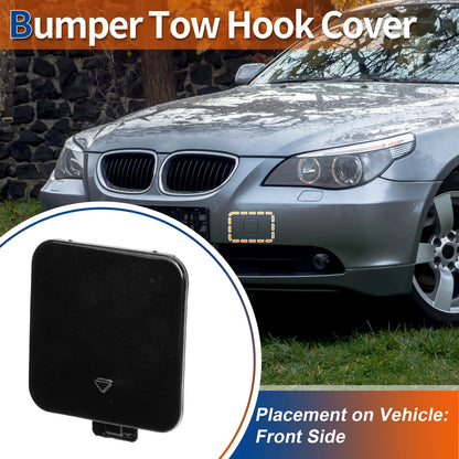 Bumper Tow Hook Cover for BMW 525i 530i 550i (2001-2010) - Black