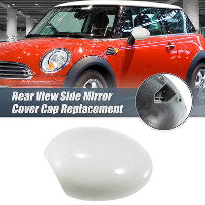 Left Side Mirror Cover Cap White for BMW Mini Clubman R55 R57 (2007-2014)
