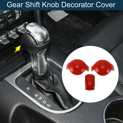 Gear Shift Knob Cover for Ford Mustang 2015-2023 Red
