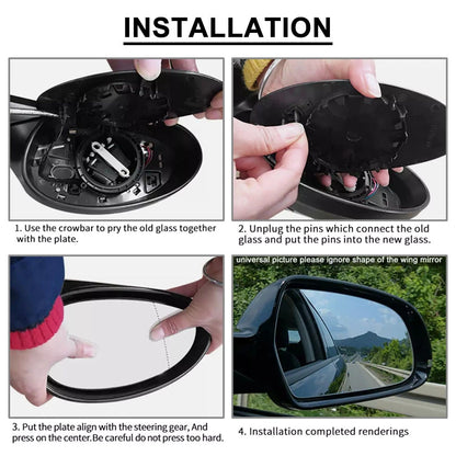 Wide Angle Heated Side Wing Mirror Glass for Benz S CL Class (2000-2006)
