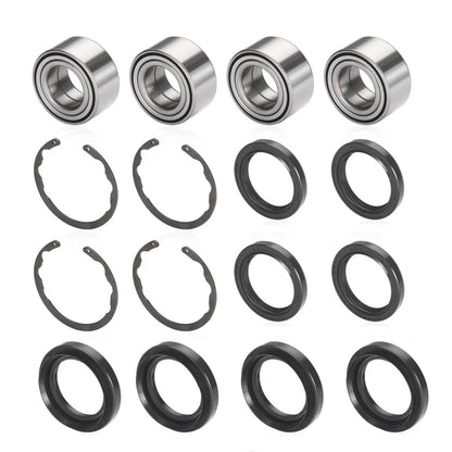 4x Front/Rear Bearing w/Circlip for Kawasaki Bayou 300 400 Prairie 300 400 (1990–2006)