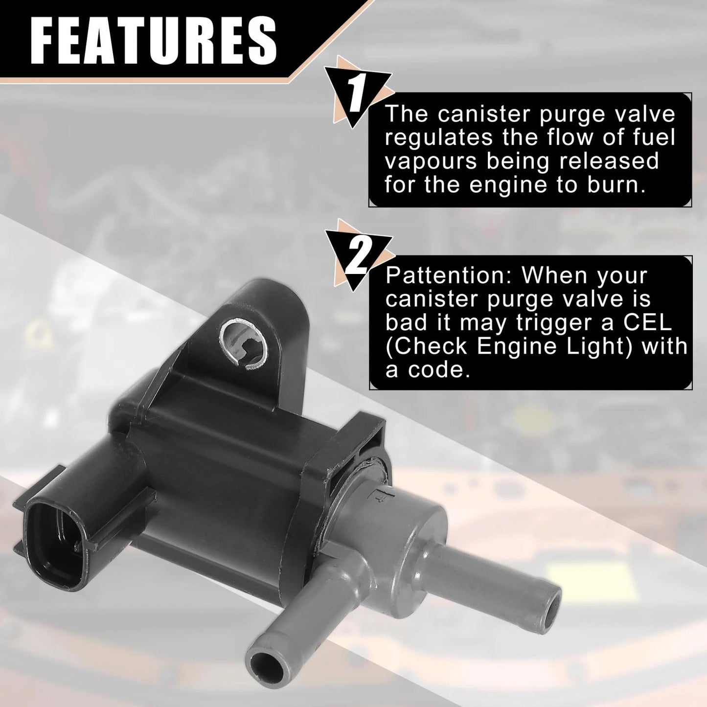 Vapor Canister Solenoid Valve for Toyota Tacoma (2005-2023)