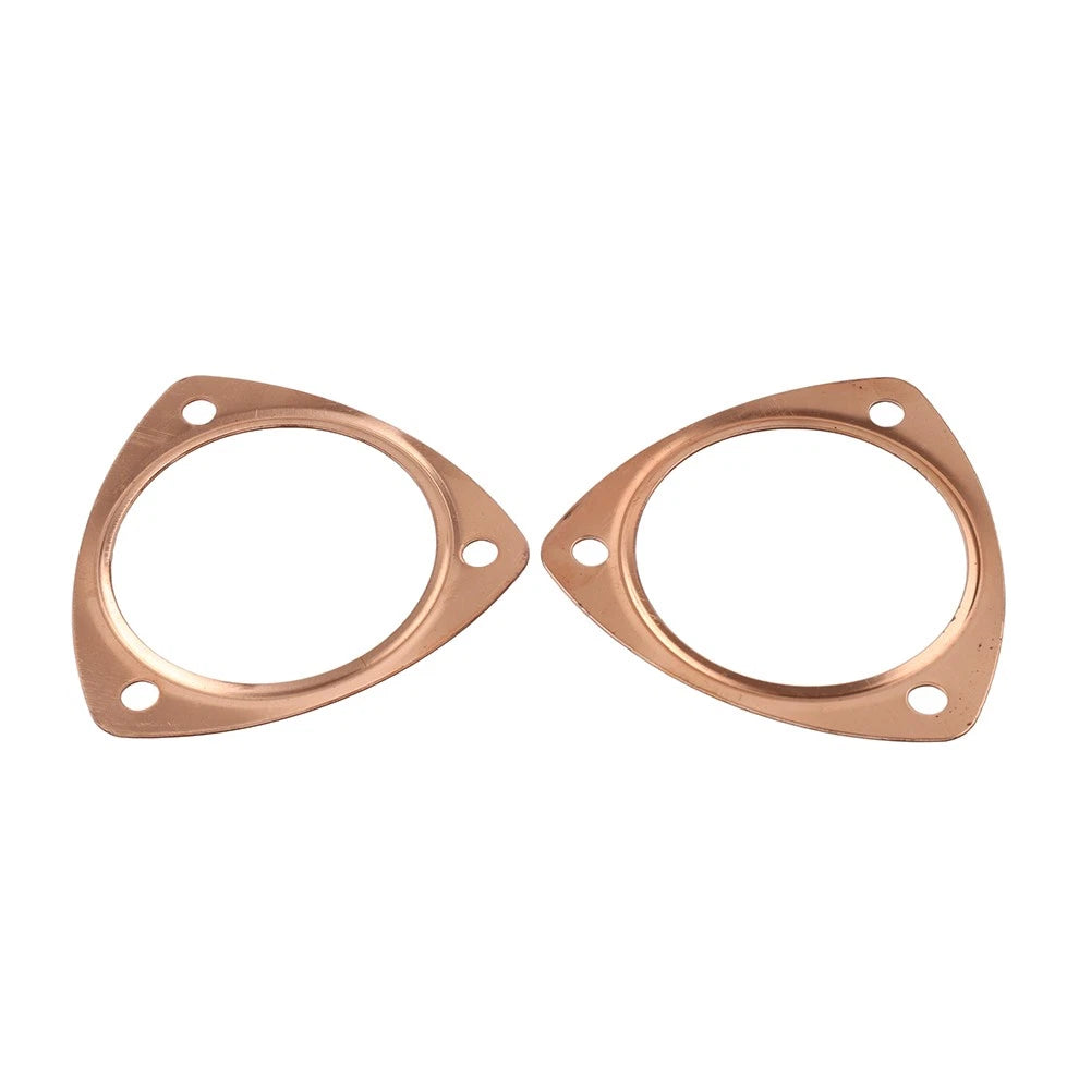 2 x 3.5" Copper Header Pipe Collector Flange Gaskets for Chevy SBC BBC