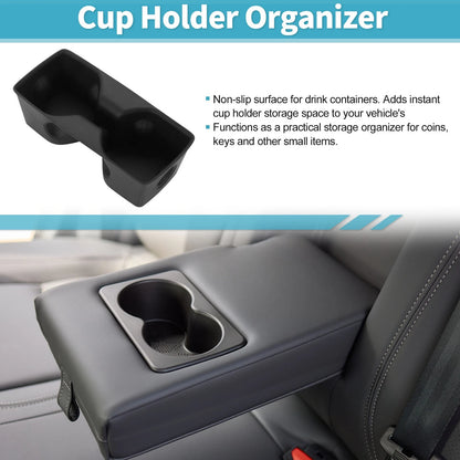 Rear Seat Center Armrest Cup Holder Organizer 1 pc for Toyota RAV4 (2019–2021)