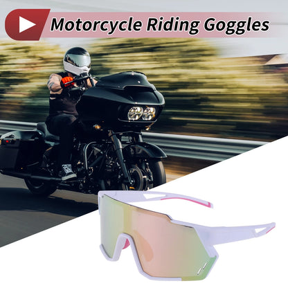 1 Pc Motorcycle Riding Goggles Pink White Tri-Acetyl Cellulos for Make Model