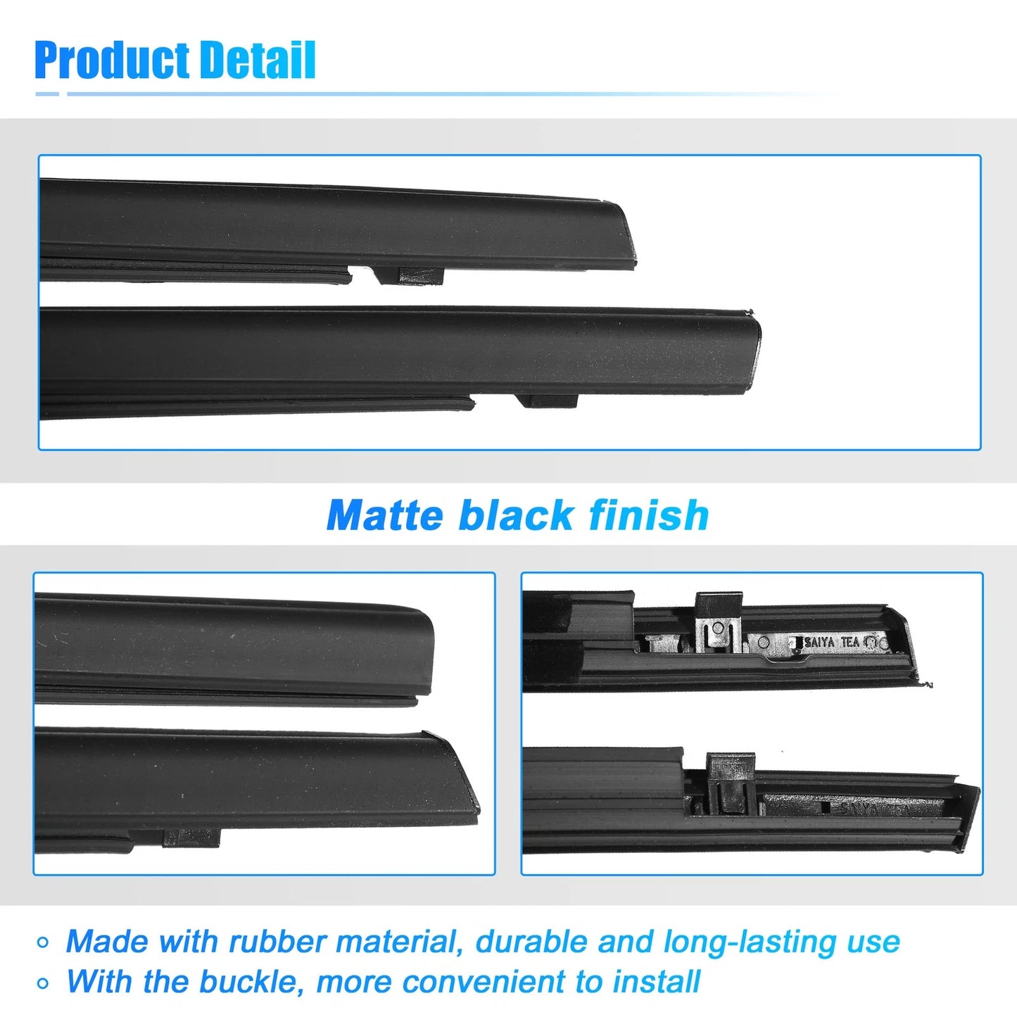 4pcs Weatherstrip Window Trim Seal for Honda Civic (2016-2021)