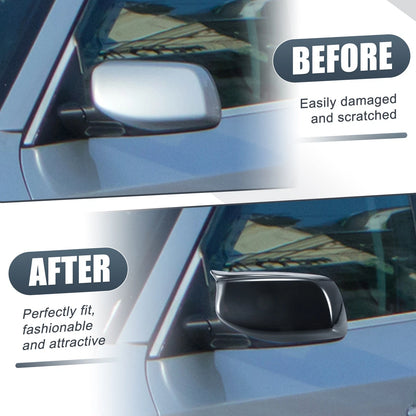Rearview Mirror Cover Caps Gloss Black for BMW E60 E61 5 Series 6 Series