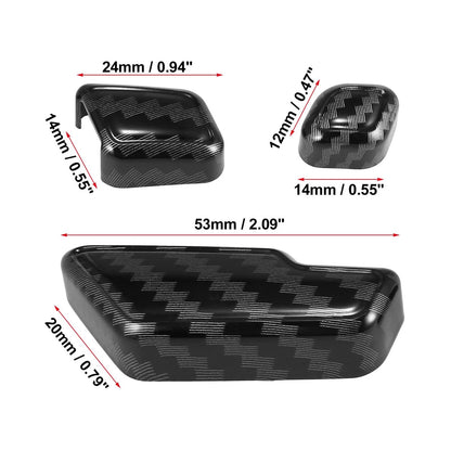 6Pcs Carbon Fiber Car Door Adjust Button Switch Covers for Mercedes Benz