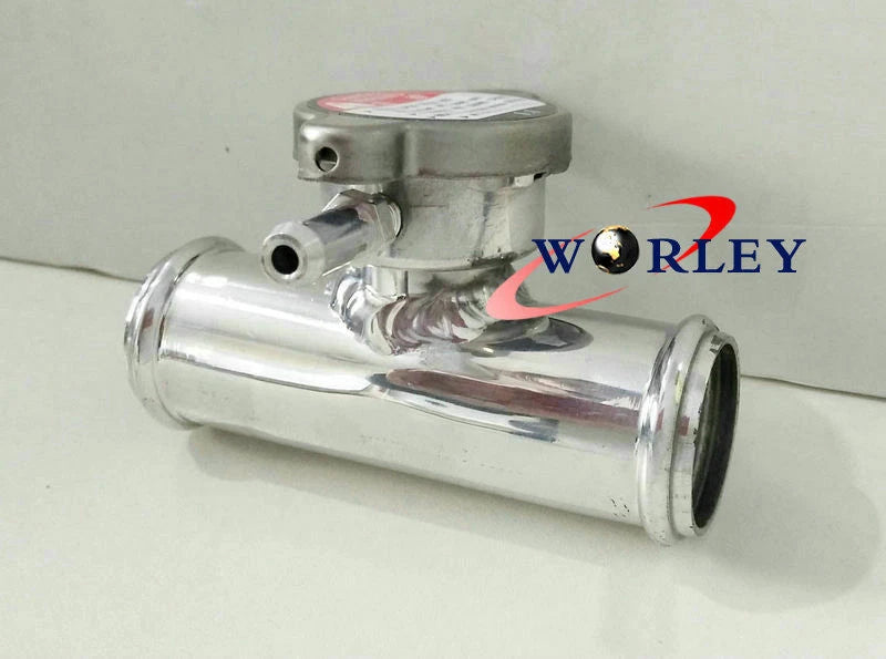 38mm Alloy Inline Radiator Pipe Filler Neck & 1.1 BAR Cap for Car