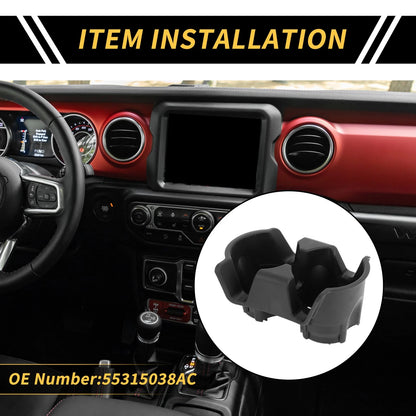 Cup Holder Insert for Jeep Wrangler (2001-2006) Coin Holder Black