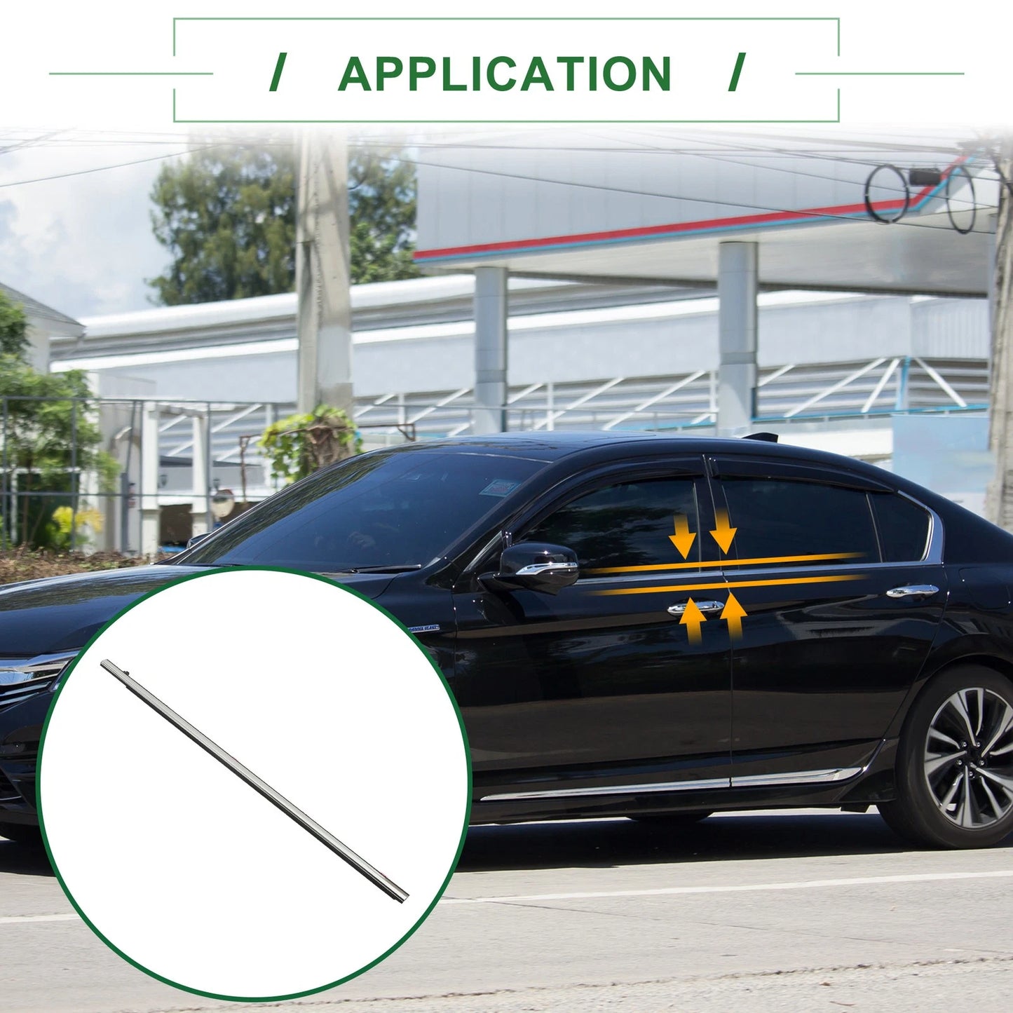 Front Left Weatherstrip Window Seal for Honda Accord (2013-2017)