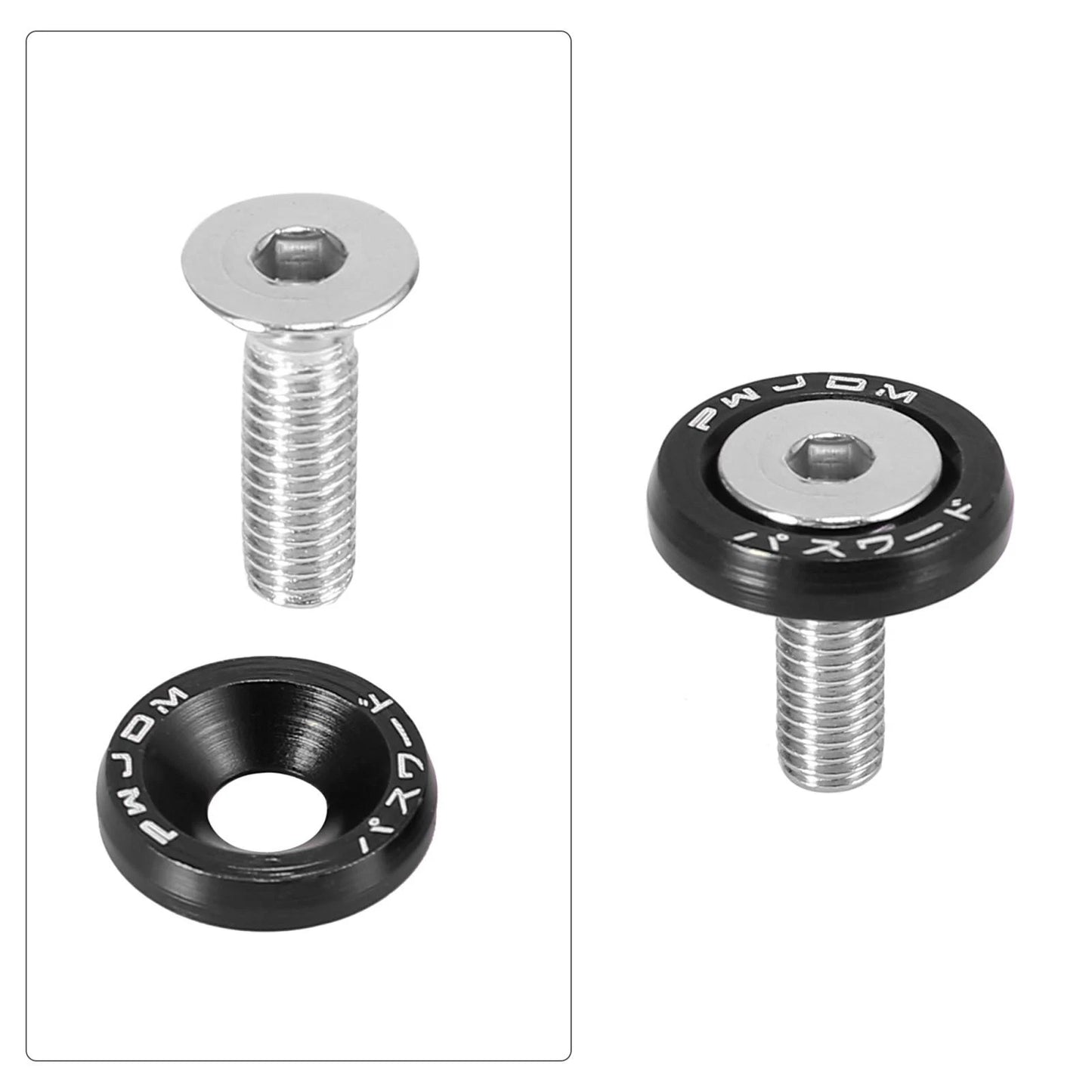 8 x Fastener M6 Bumper Washer Bolt Trunk Mudguard Hatch for Motorcycle
