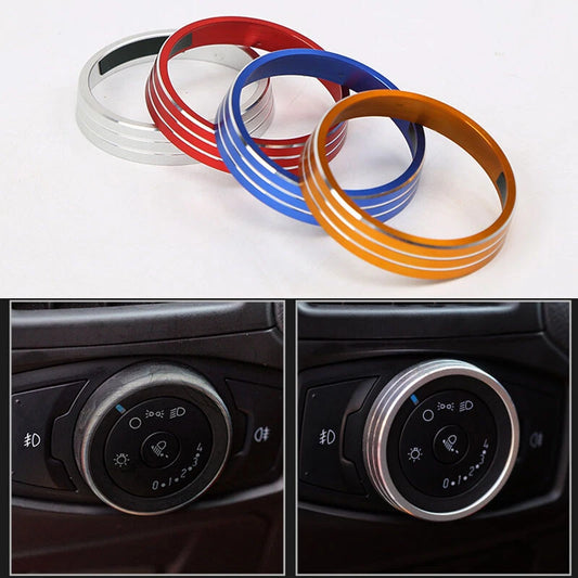 1X Car Headlight Adjust Knob Switch Ring Cover Trim Fit for Ford F-150