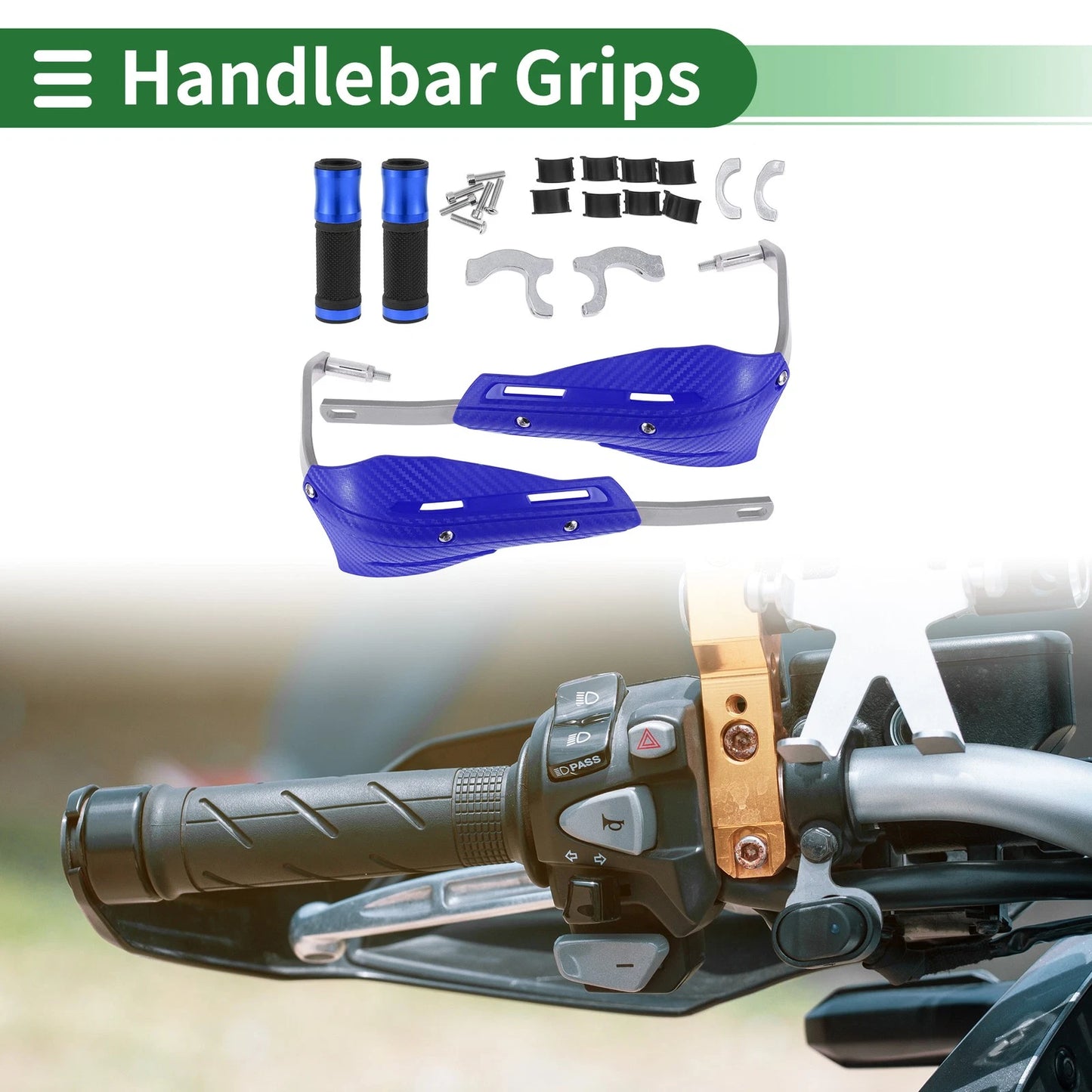 1 x Blue Hand Grips Cover for Motorcycle