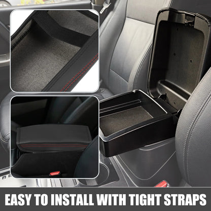 Car Center Console Armrest Cover for Hyundai Tucson (2016-2021) Black Red
