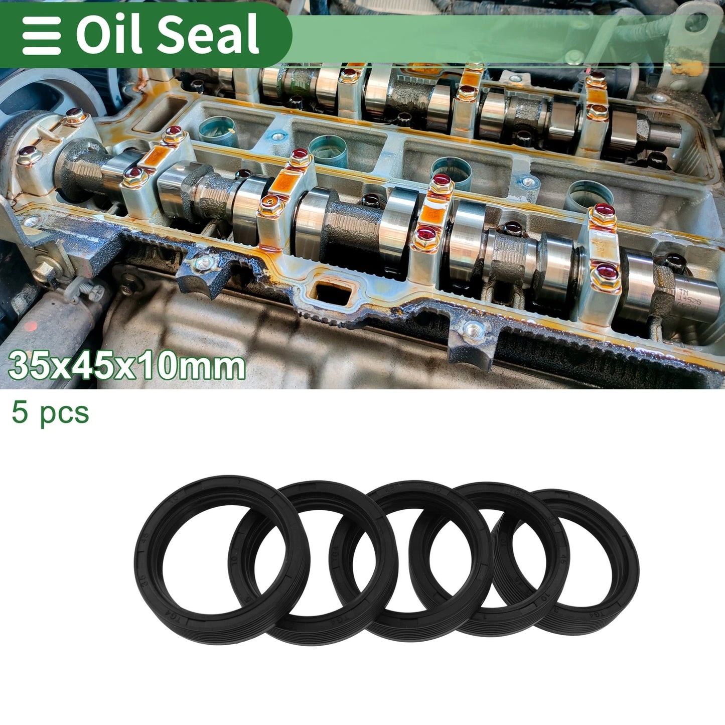 Oil Seal / 35x45x10mm / Rotary Shaft Seal NBR Rubber for Vehicle
