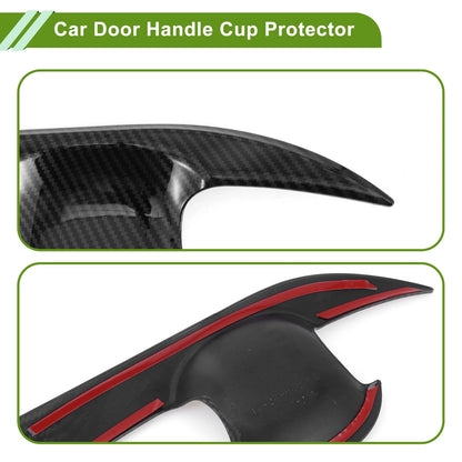 Car Door Handle Cup Protector for Toyota Camry (2018-2023) - Carbon Fiber Black