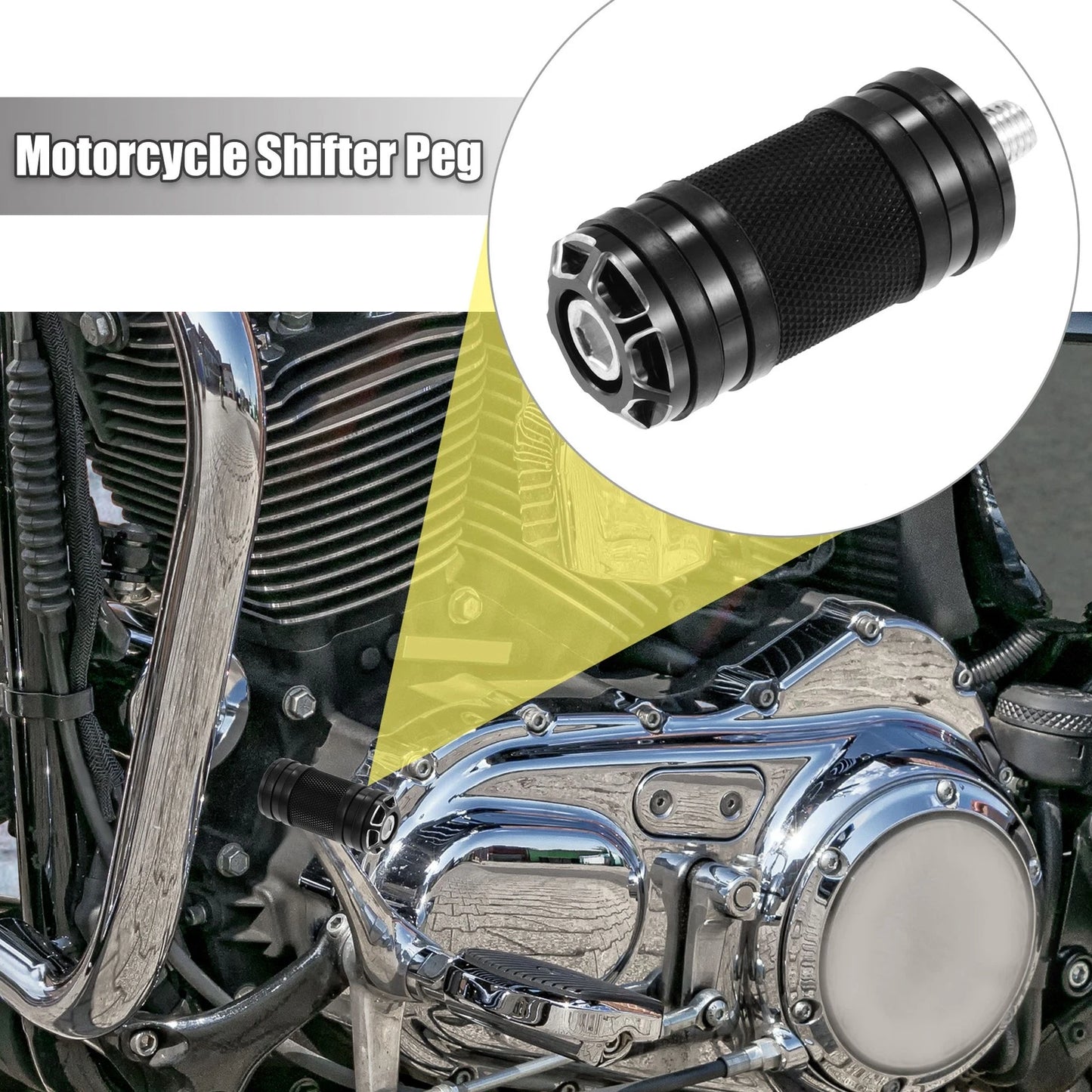 2 x Motorcycle Shifter Peg Shift Lever Foot Pegs for Harley Davidson Black