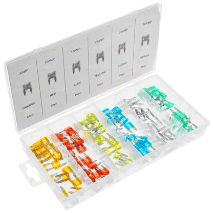 120pc Mini Auto Blade Fuse Kit 5A 10A 15A 20A 25A 30A for Cars