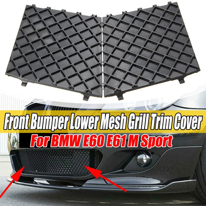 MSPORT BUMPER LOWER MESH GRILL TRIM COVER PAIR for BMW E60 E61 (2003–2010)