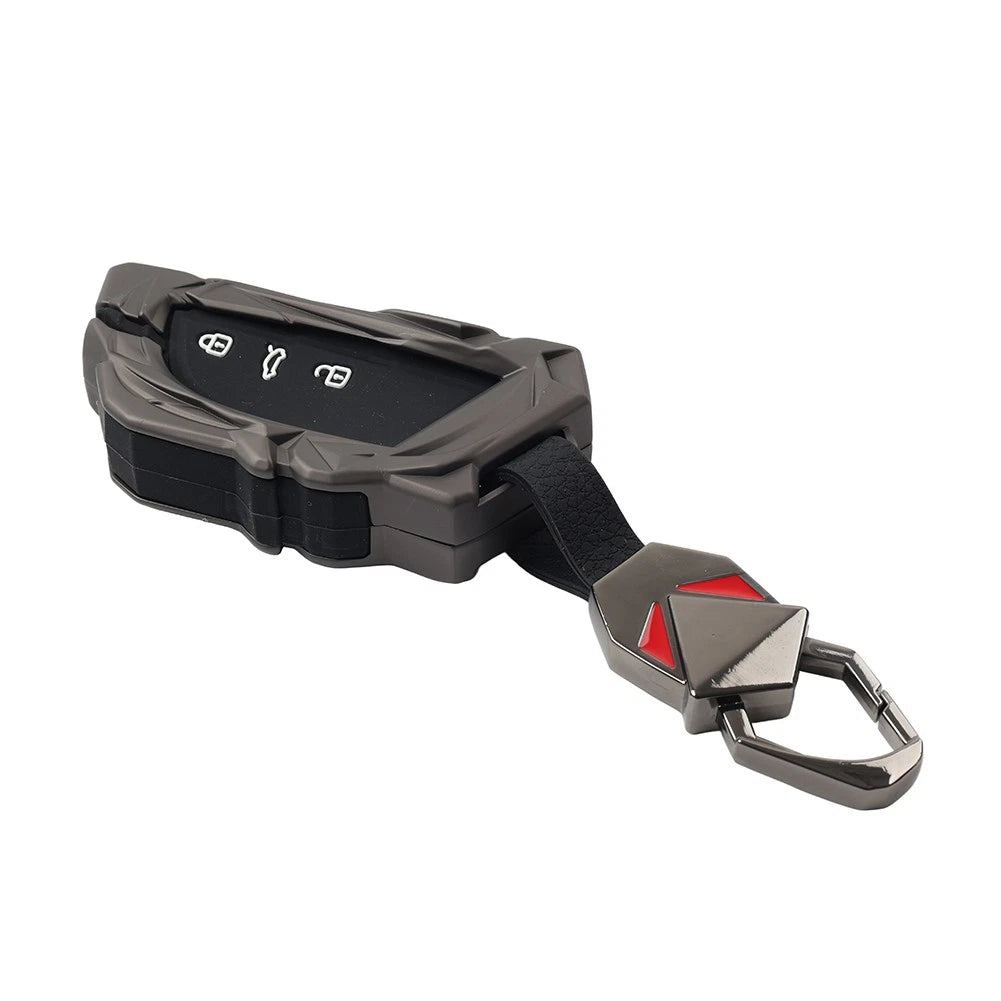 3 Button Key Shell Cover Fob Black for VW Polo, ID.3, Atlas, Seat Leon (2020-2023)