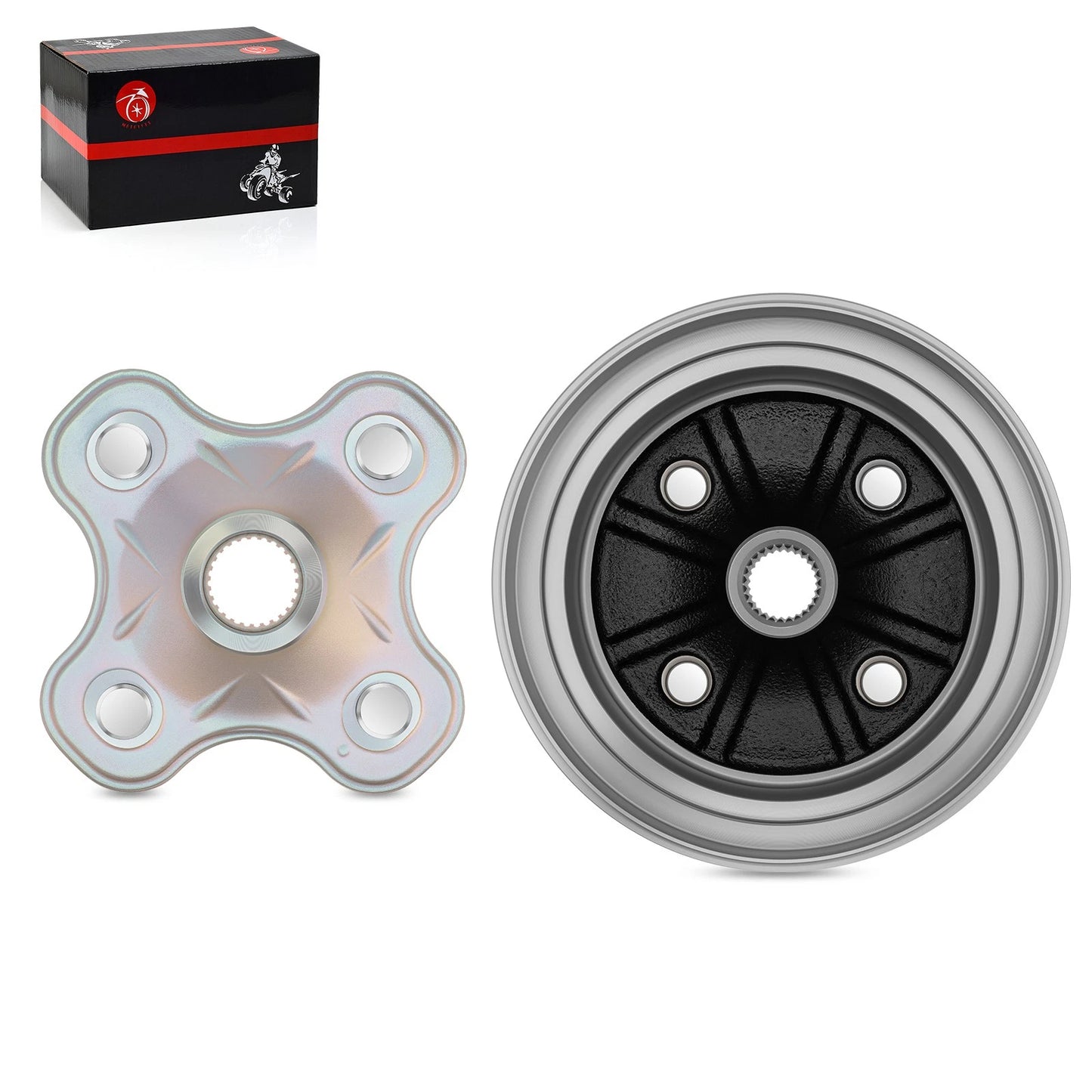 Rear Brake Drum Wheel Hub for Yamaha Big Bear 350 / Kodiak 400 (1993–1999)