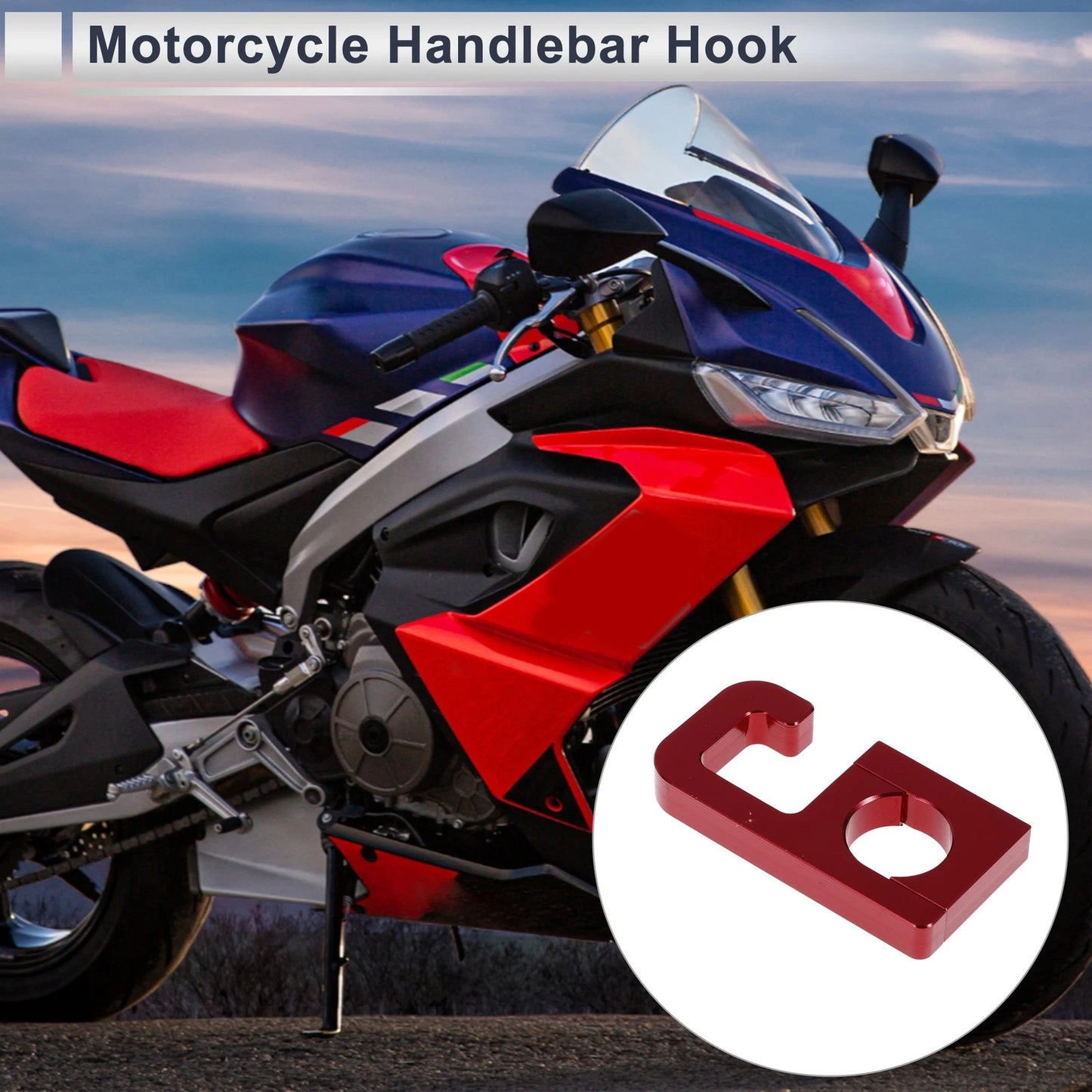 Square Aluminum Alloy Hanging Hook 1 Set for Motorcycle