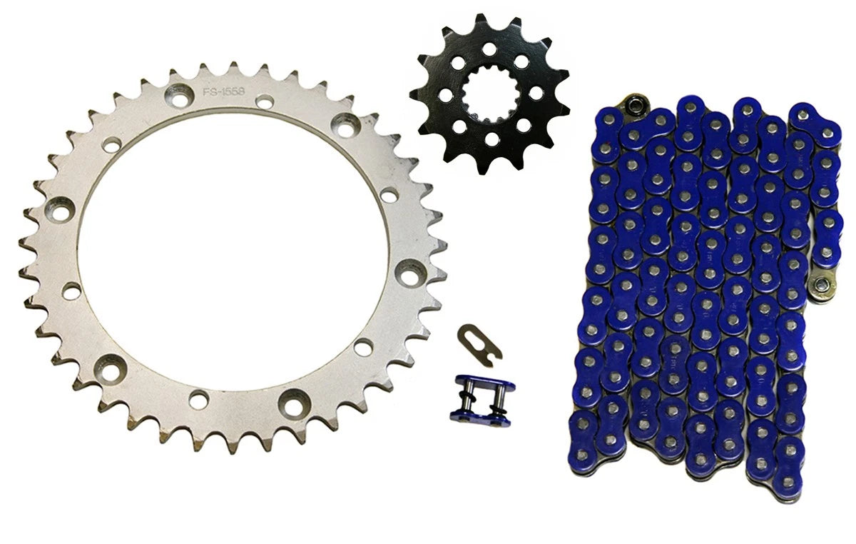 Blue 520x92 O-Ring Drive Chain & 13/40 Sprockets Yamaha Raptor 660 (2001–2005)