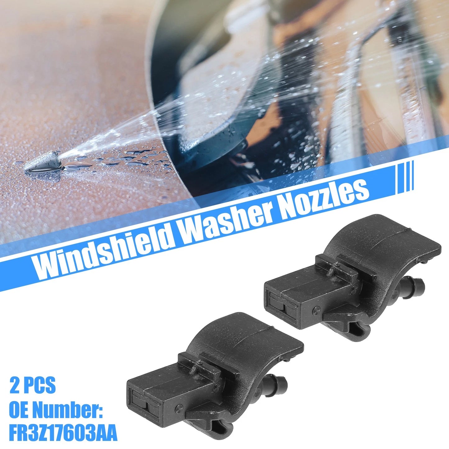 2 x Windshield Washer Nozzles for Ford Mustang (2017)