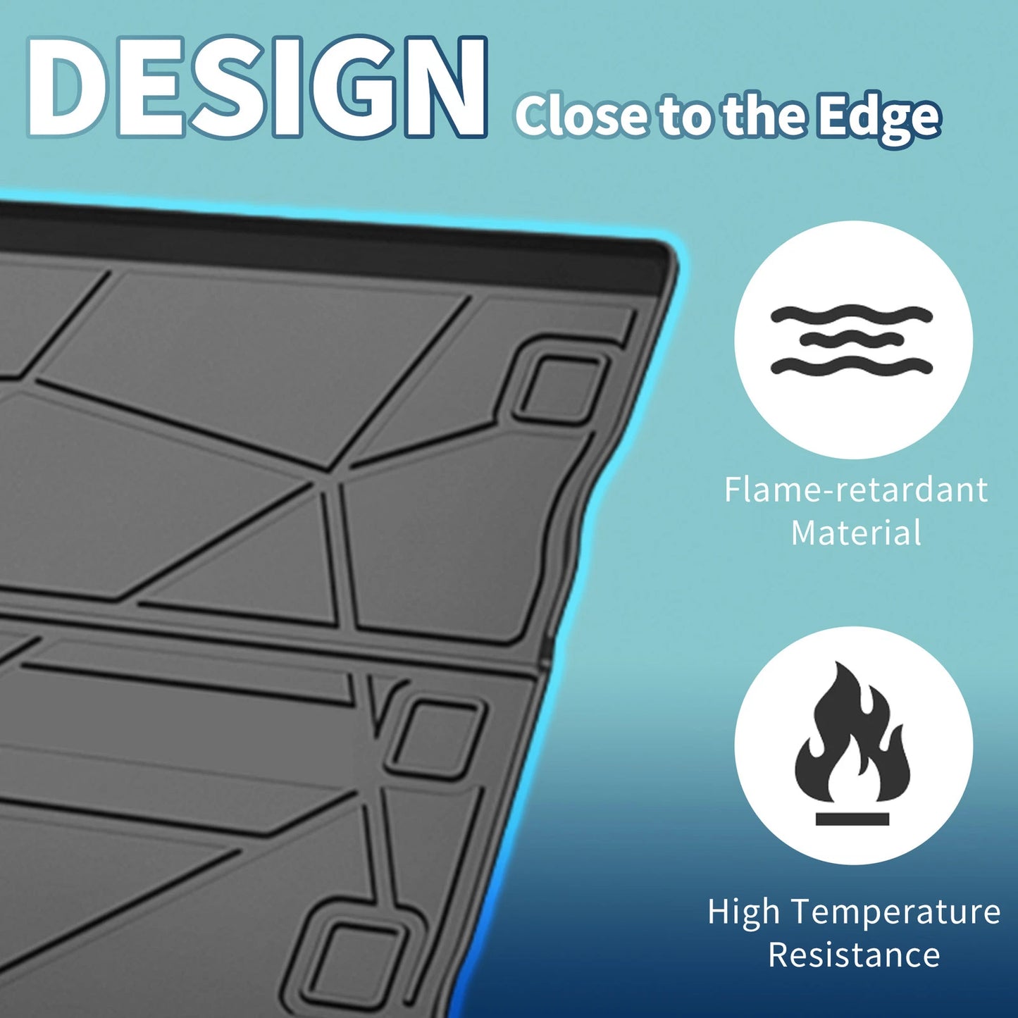 Cargo Liner Rear Trunk Mat for Jeep Wrangler (2018-2024) with Speaker Models