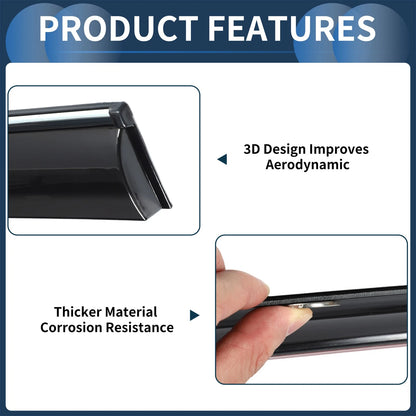 Window Deflectors Black 1 Set for Chevrolet Equinox (2018-2018)