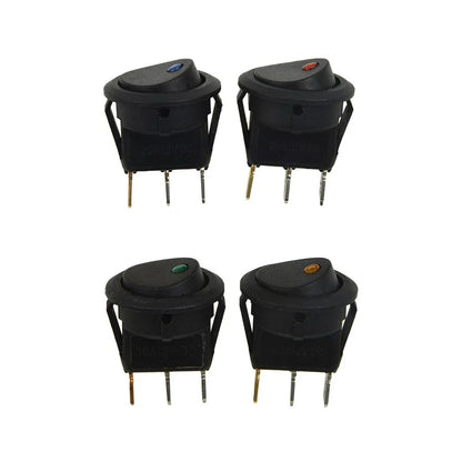 DC 12V Waterproof ON/OFF Round Rocker Boat LED Light Toggle Switches