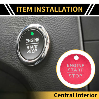 Engine Start Stop Button Cover for Ford F-150 (2016-2021) Red
