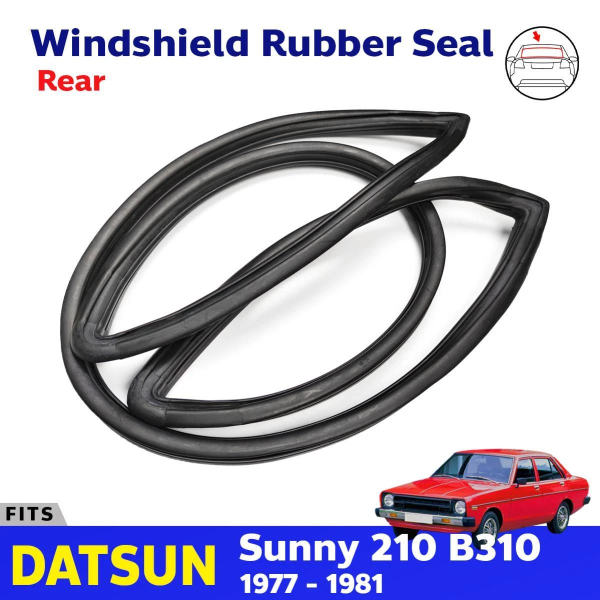 Windshield Rubber Weatherstrip Rear Fits Datsun Sunny B310 4D Sedan 1977-81 D11