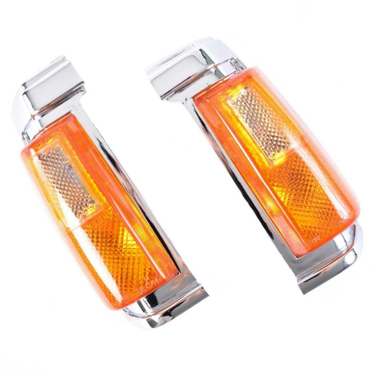 Corner Lights Indicator Lamp Chrome Pair Fits Nissan Navara D21 UTE 1986-90 D06