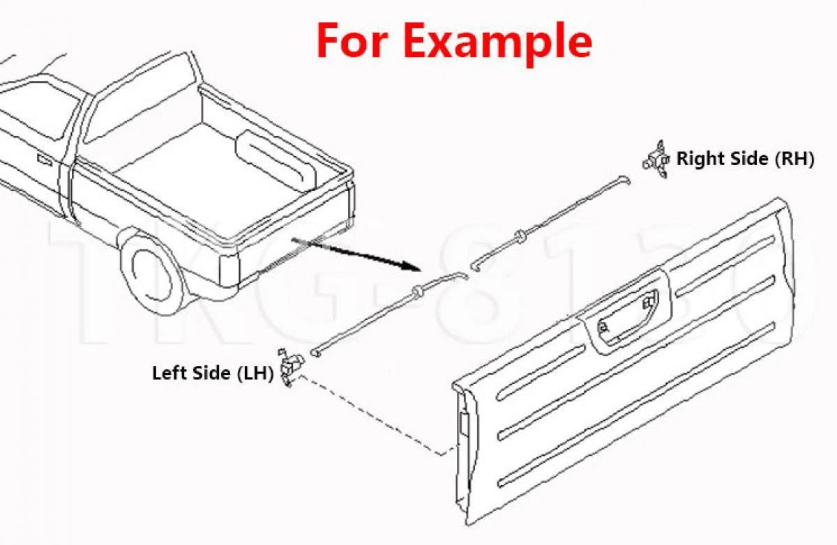 Tailgate Lock Latch for Toyota Hilux MK3 LN85 Ute(1989-1997)