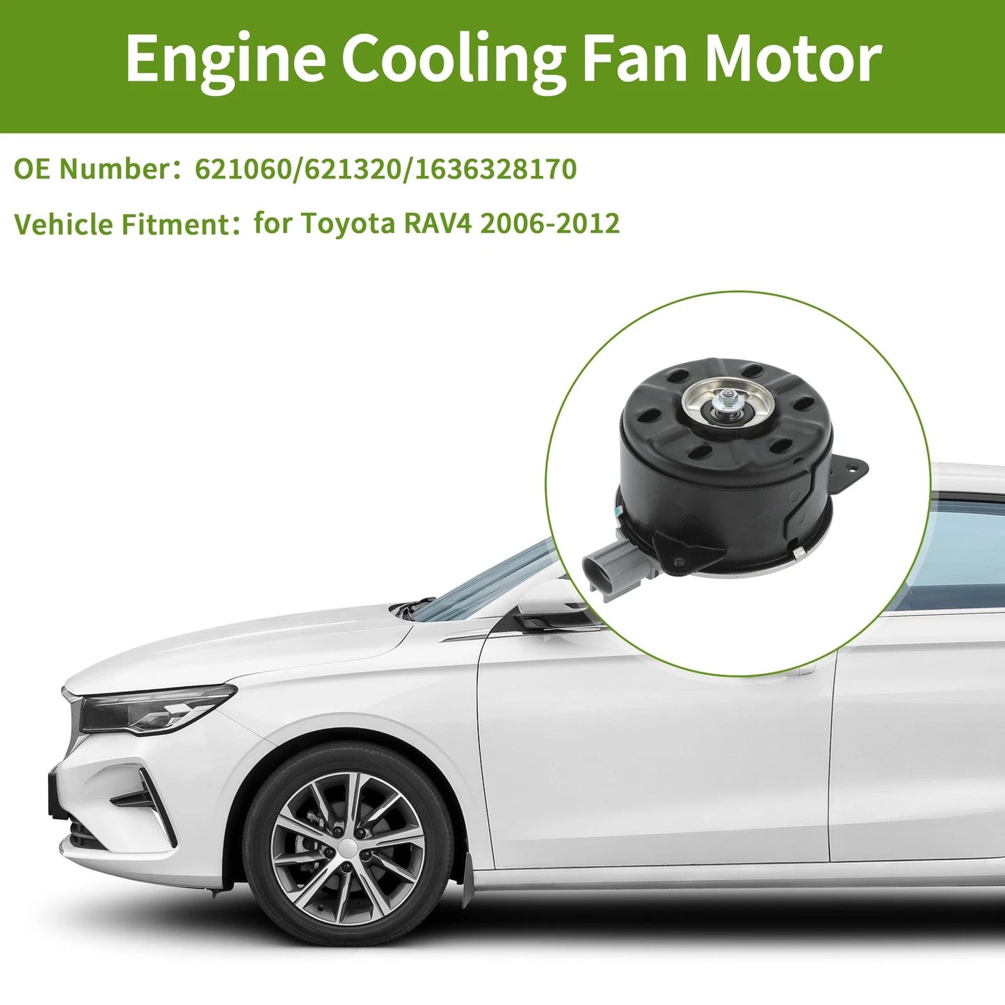 Radiator Fan Motor 1 Pc for Toyota RAV4 (2006–2012)