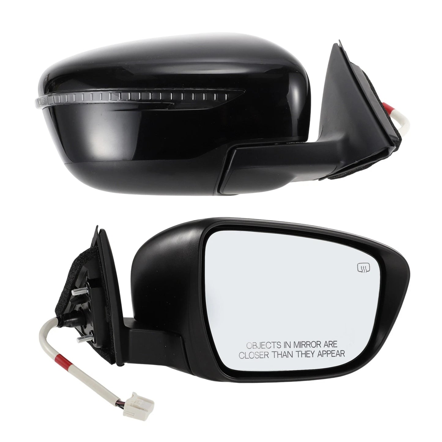 Right Side Door Mirror for Nissan Rogue 2017-2019 Manual Folding Black