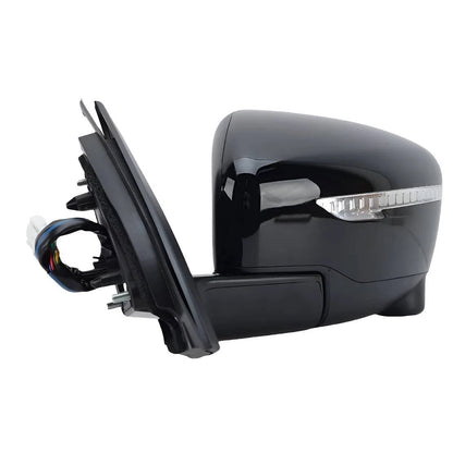 Electric Door Wing Mirror Black Pair for Nissan Qashqai (2014-2018)