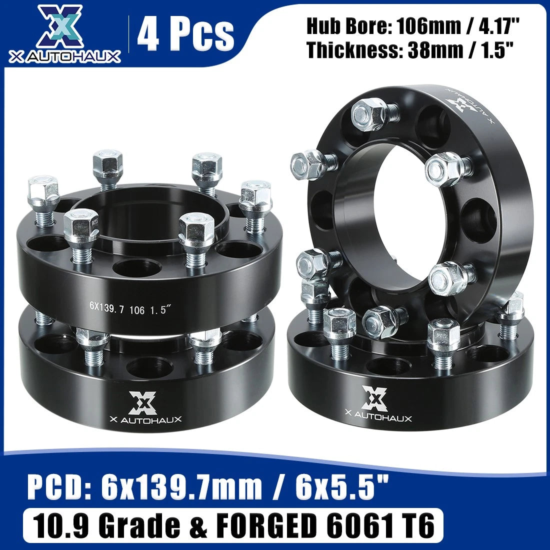 4 x 6x5.5" 1.5" Thickness Wheel Spacer Adapters for Toyota Lexus (2000-2023)