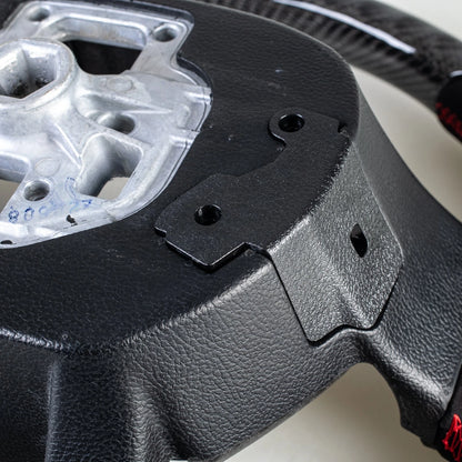 Steering Wheel Suede Flat Bottom for Ford F150 F250 F350 F450 F550 (15-22)