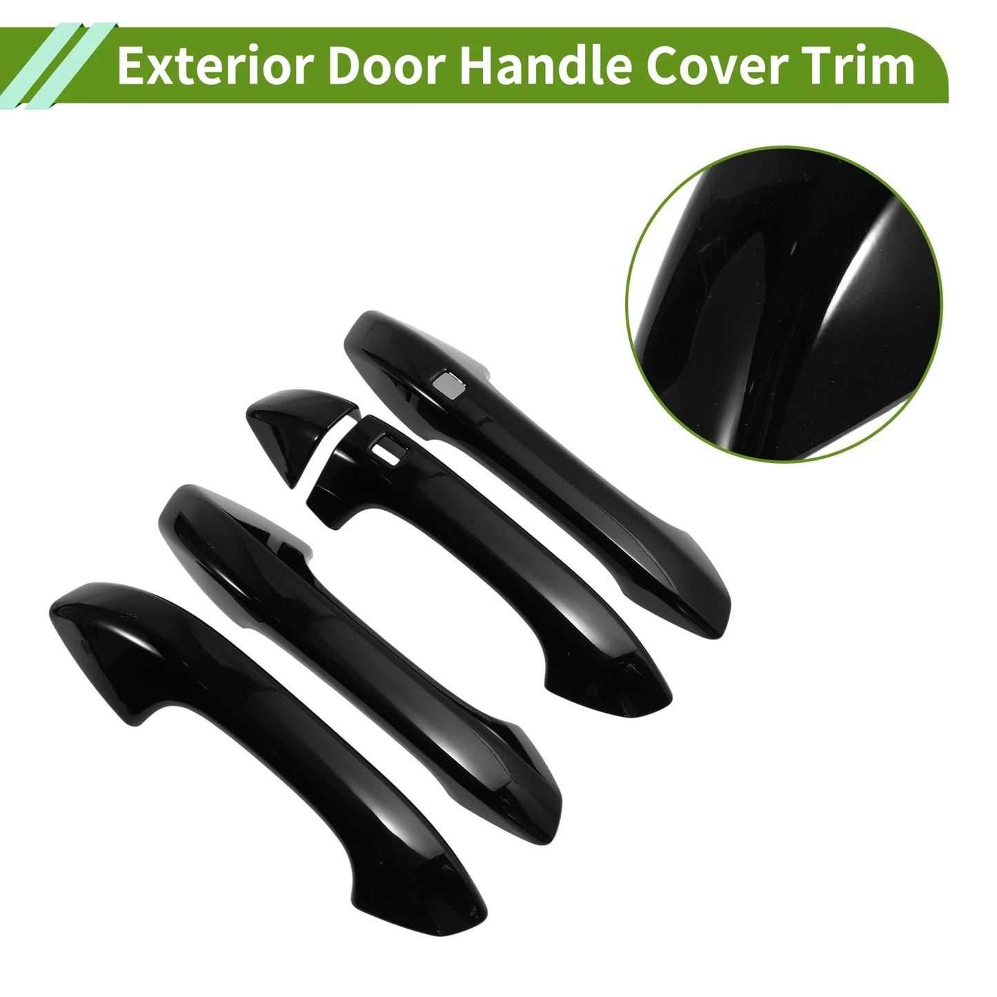 Exterior Door Handle Cover Trim for Kia K5 LX LXS (2020-2025) Gloss Black 1 Set