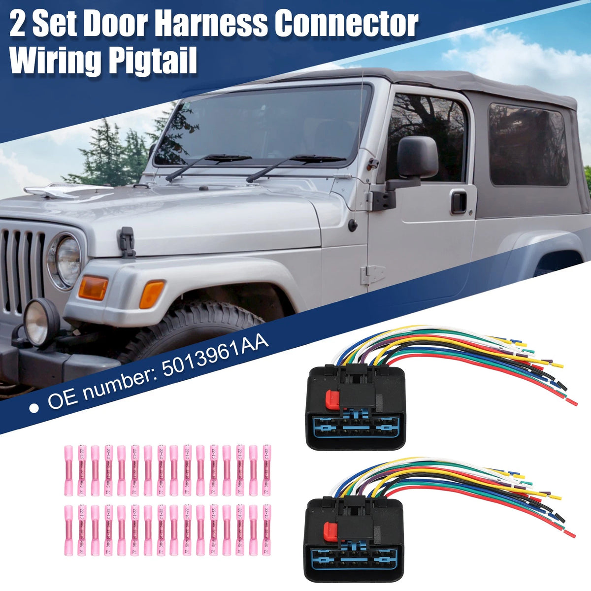 Door Harness Connector Wiring Pigtail for Jeep Grand Cherokee (1999-2004)