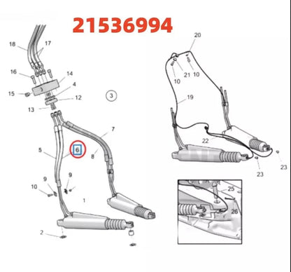 Trim & Tilt Hydraulic Hose Line for Volvo Penta (215-300HP)