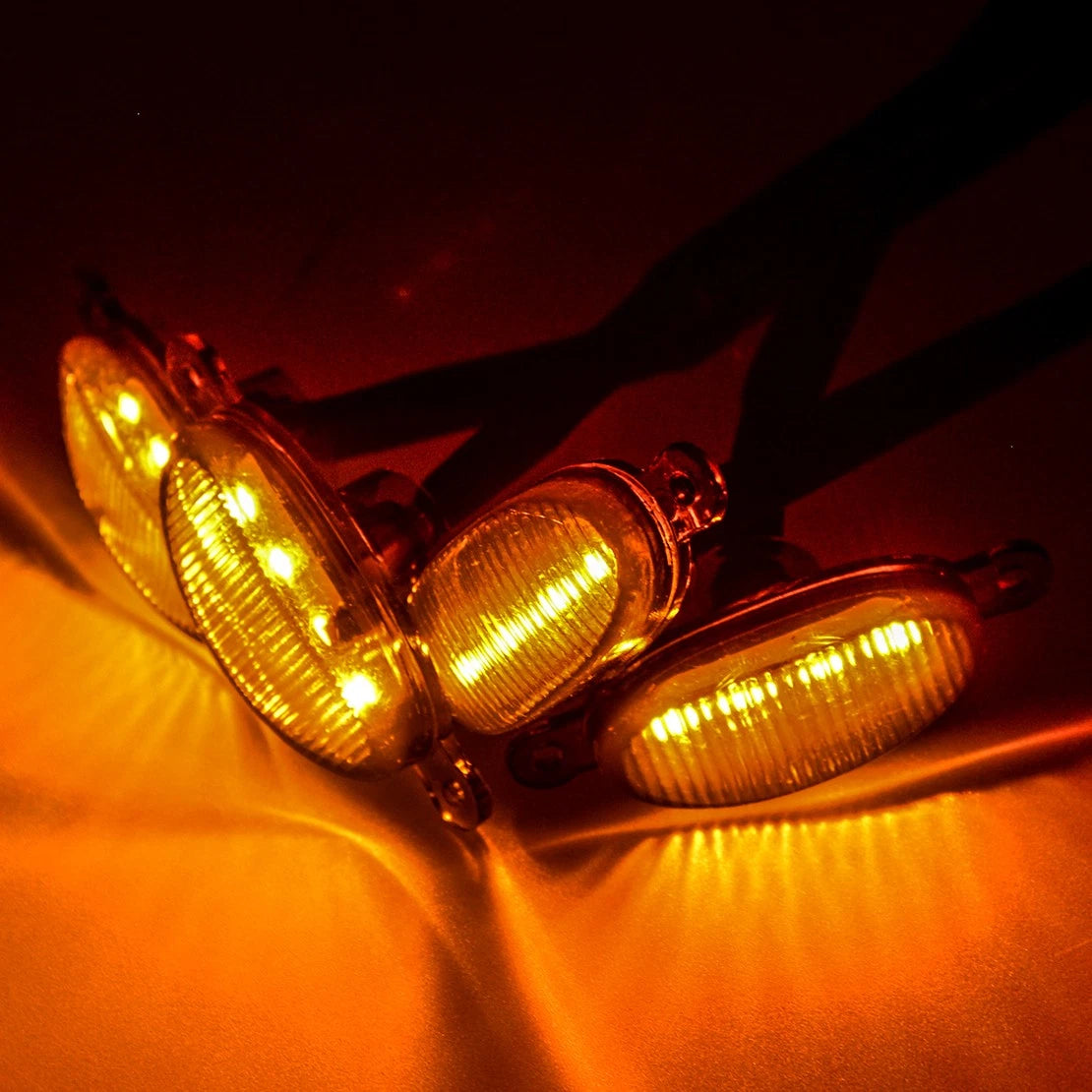 4x Amber LED Raptor Lights with Harness for Jeep Gladiator (2020-2023)