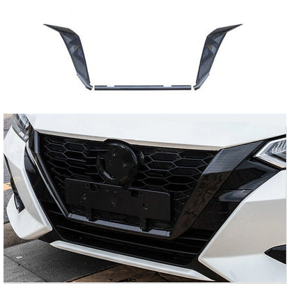 ABS Carbon Fiber Front Grille Frame Cover Trim for Nissan Sentra (2020-2022)