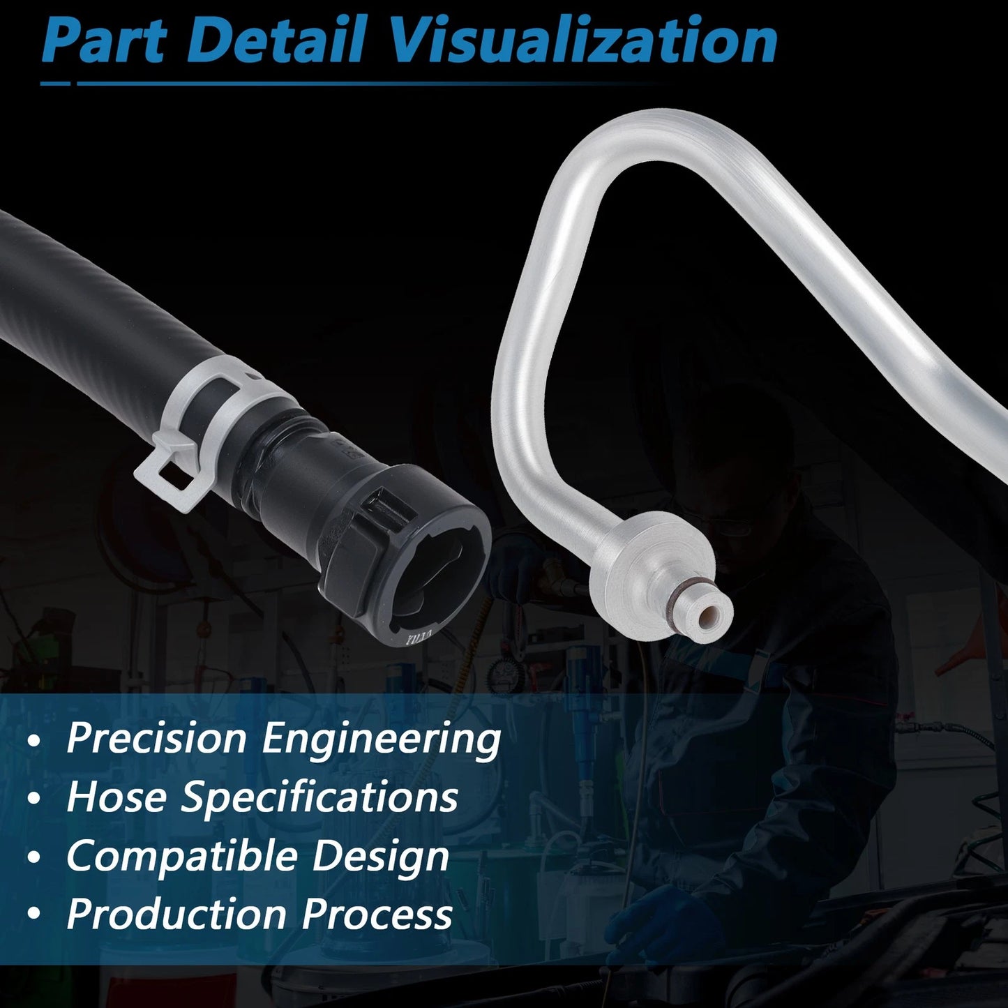 Power Steering Pressure Hose for Ford Transit Custom 2.2L (2012-2016)